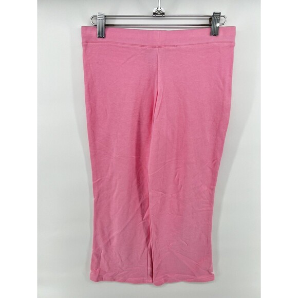Lacoste wide leg cropped pants size 4 sweat pants Pink - Picture 2 of 3